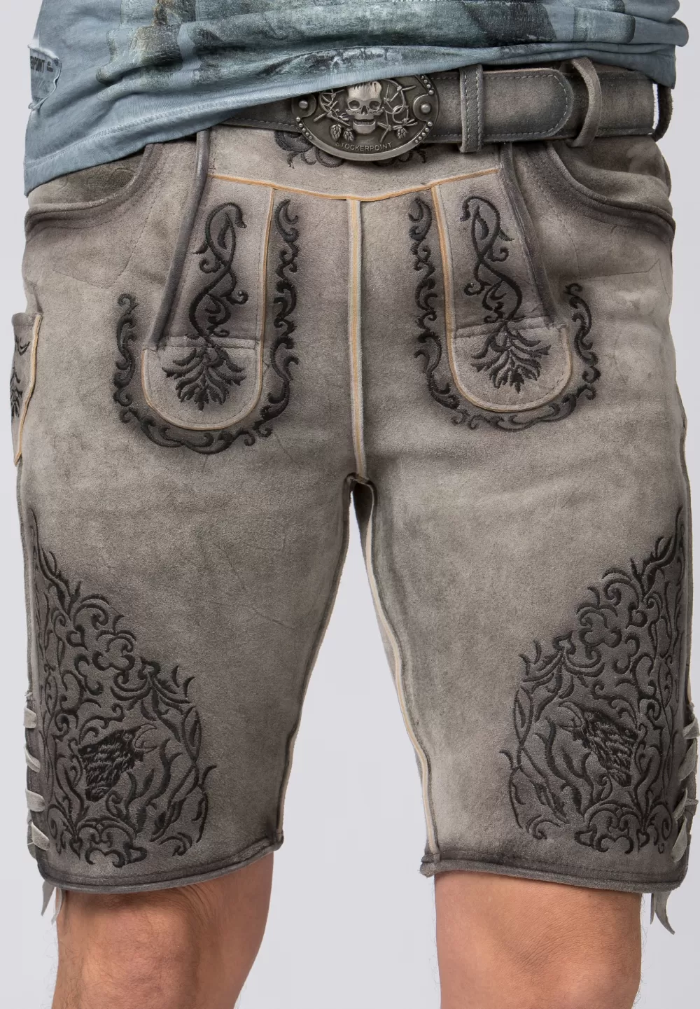 Stockerpoint Hose Finstawoid | 46*Damen/Herren Kurze Lederhosen | Lederhosen