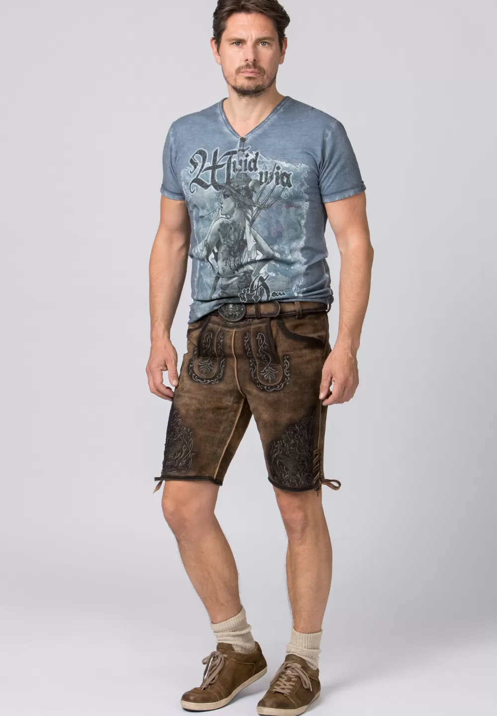 Stockerpoint Hose Finstawoid | 48*Damen/Herren Kurze Lederhosen | Lederhosen
