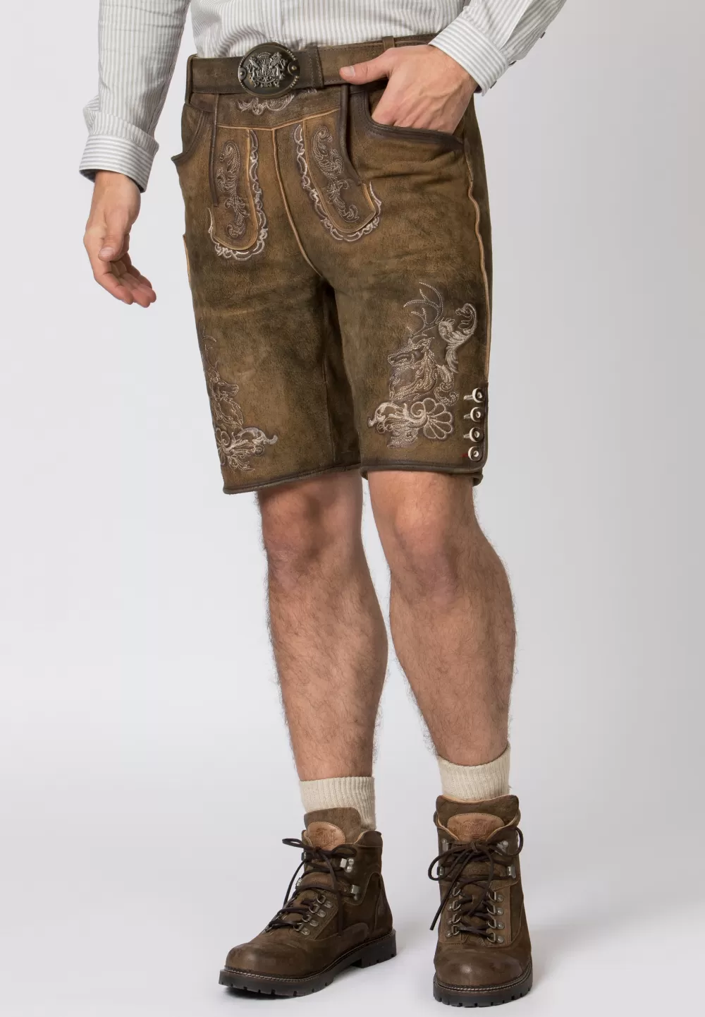 Stockerpoint Hose Hans | 44*Damen/Herren Kurze Lederhosen | Lederhosen