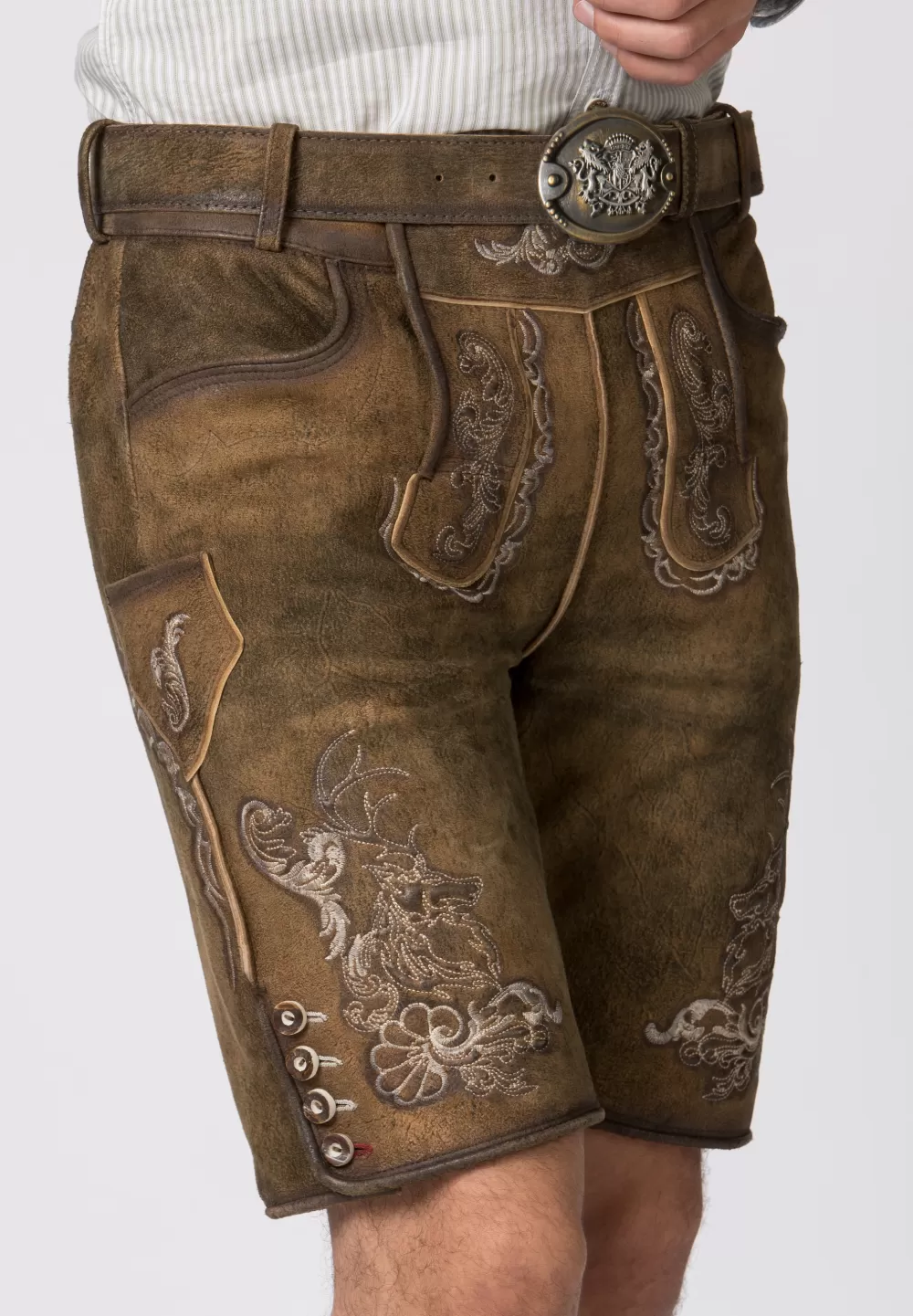 Stockerpoint Hose Hans | 44*Damen/Herren Kurze Lederhosen | Lederhosen