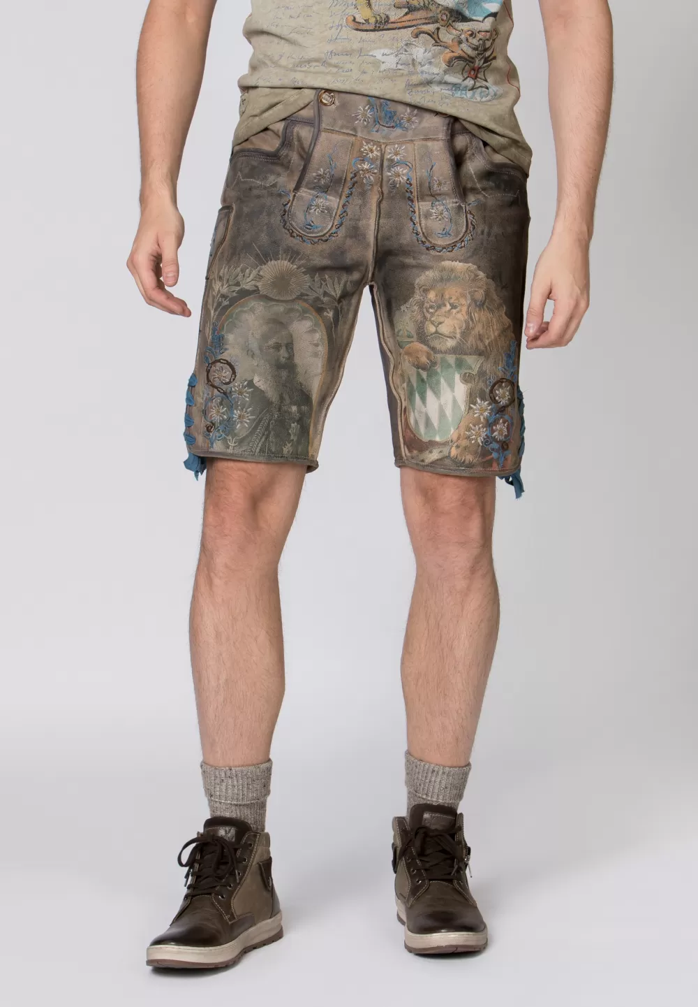 Stockerpoint Hose Luitpold | 44*Damen/Herren Kurze Lederhosen | Lederhosen