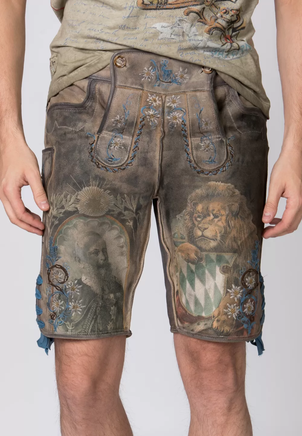 Stockerpoint Hose Luitpold | 44*Damen/Herren Kurze Lederhosen | Lederhosen